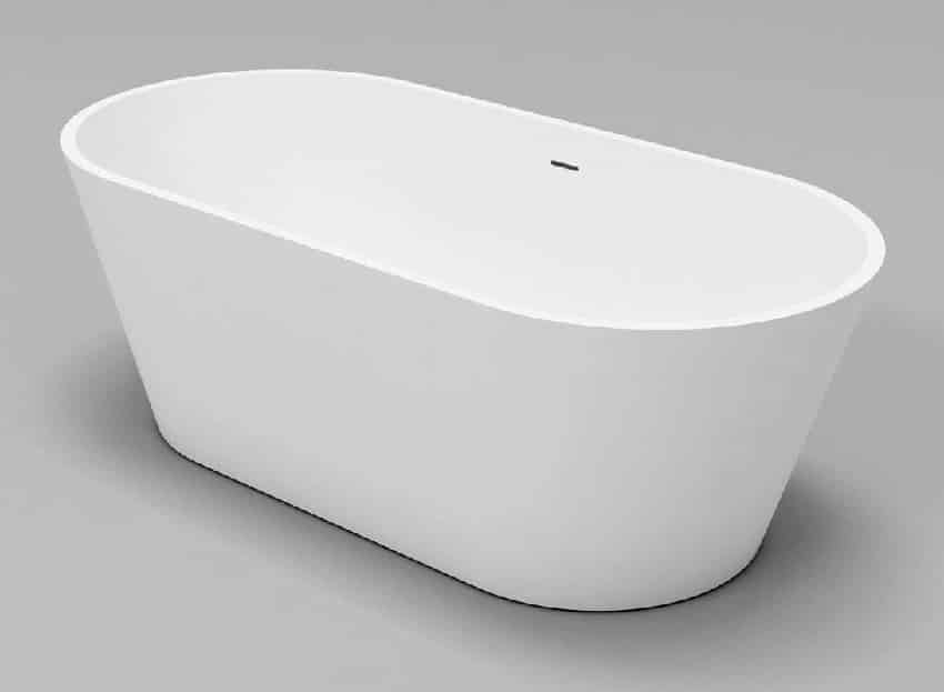 Contemporary stone resin free standing bathtub