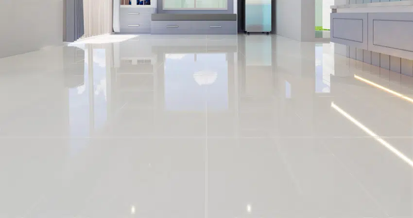 White marble floor