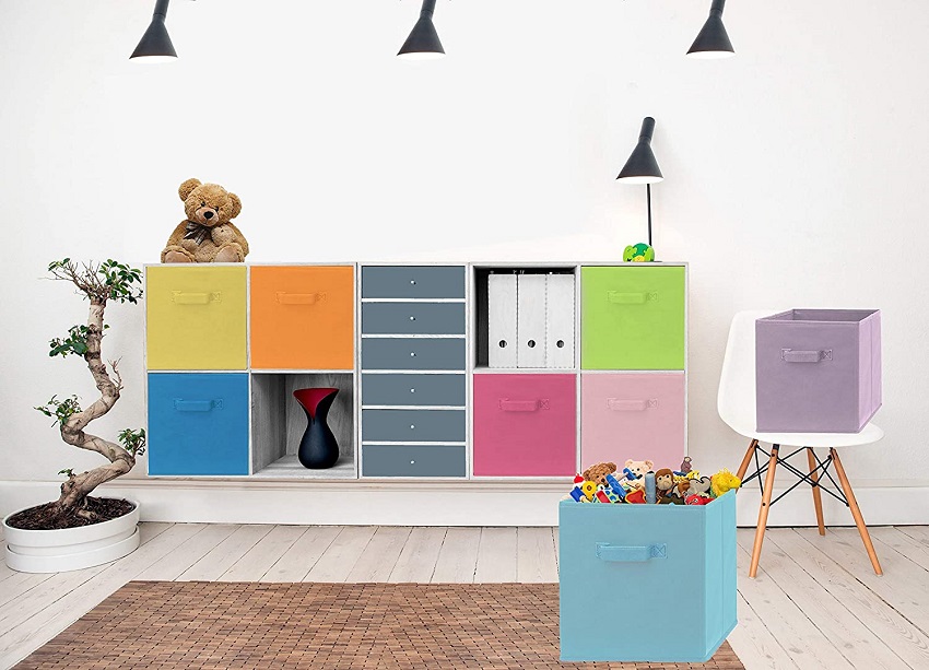 Fun colored durable storage cubes