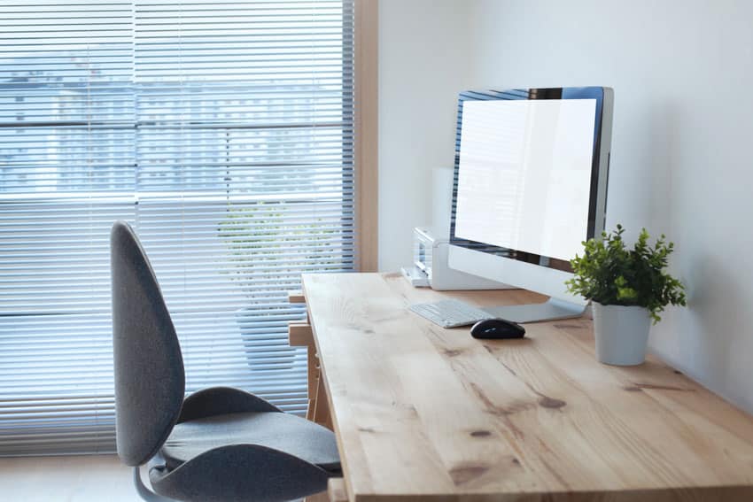 Wooden office desk