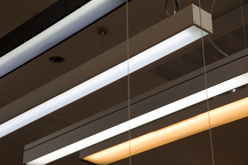 Linear light fixtures for basements