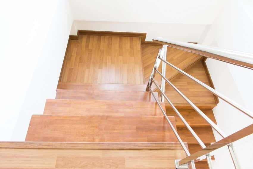 Stairs with wood flooring