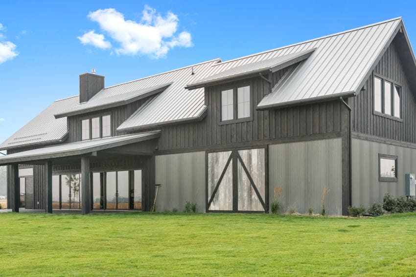 Modern pole barn house