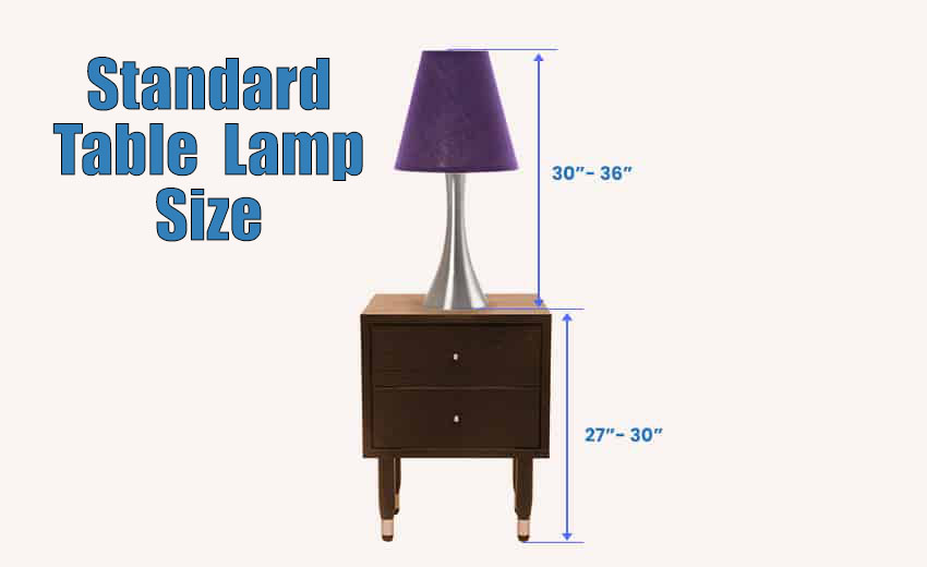 Standard table lamp size