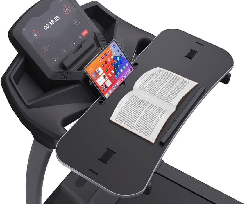 Treadmill with space for books