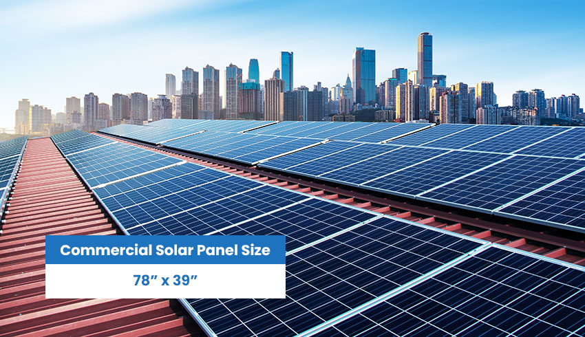 Commercial solar panel size