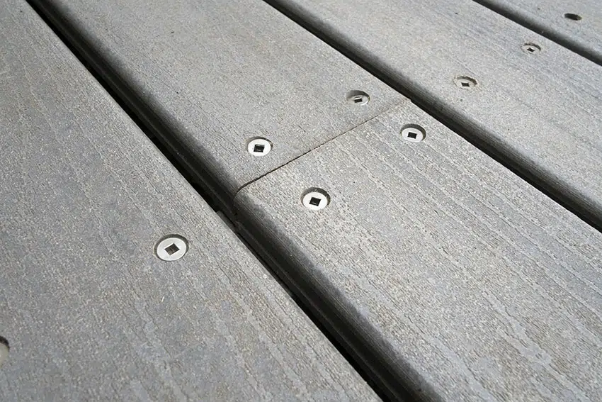Deck boards close up