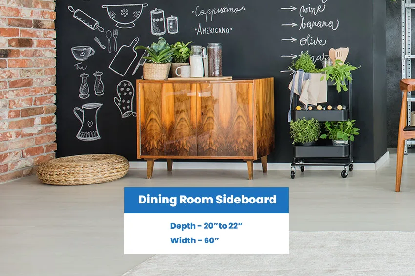 Dining room sideboard dimensions