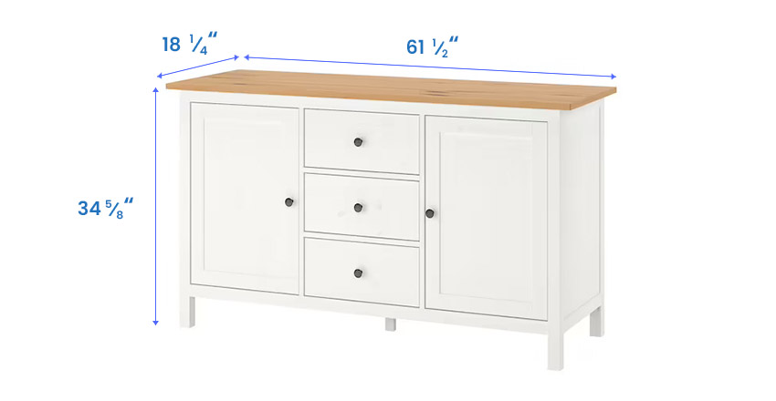 IKEA Hemnes sideboard dimensions