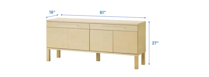 Ikea Bjursta sideboard dimensions