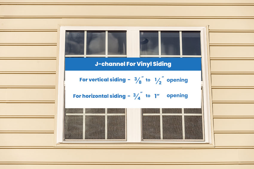 J-channel for vinyl siding size