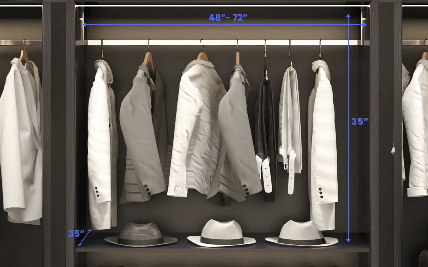 Large coat closet dimensions