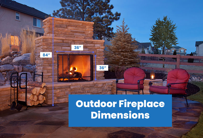Outdoor fireplace dimensions