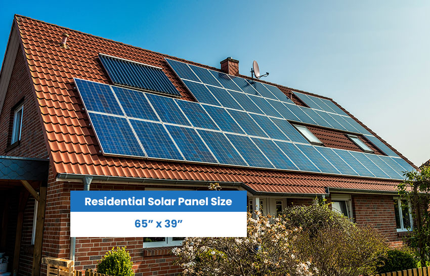 Residential solar panel size