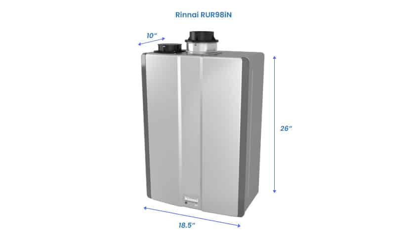 Rinnai water heater dimensions