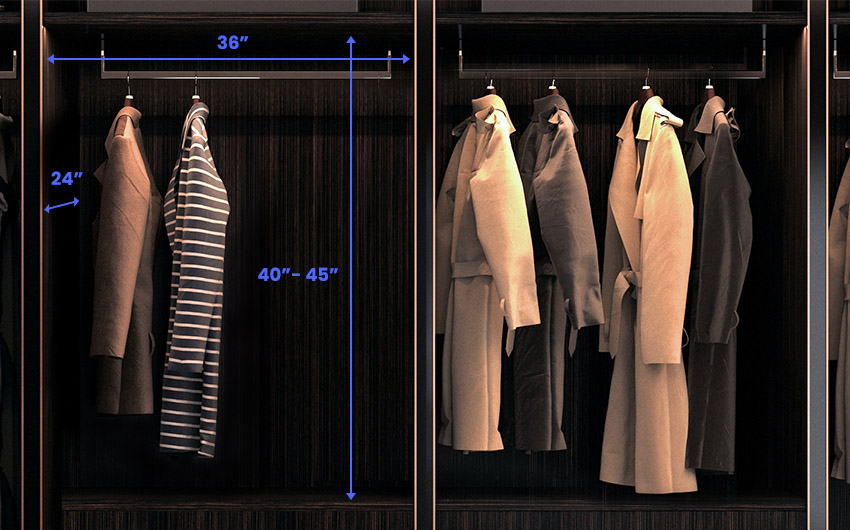 Small coat closet dimensions