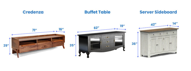 Sideboard Dimensions (Measuring & Popular Sizes)