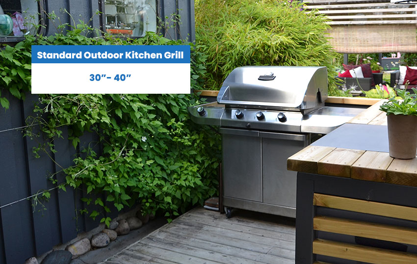 Standard outdoor kitchen grill