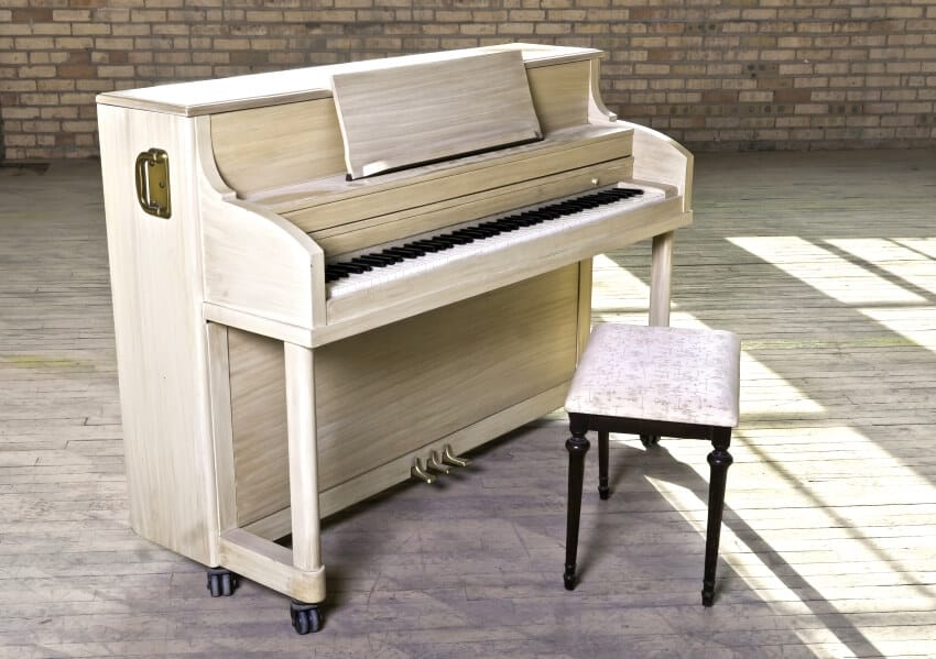 A blond finished piano