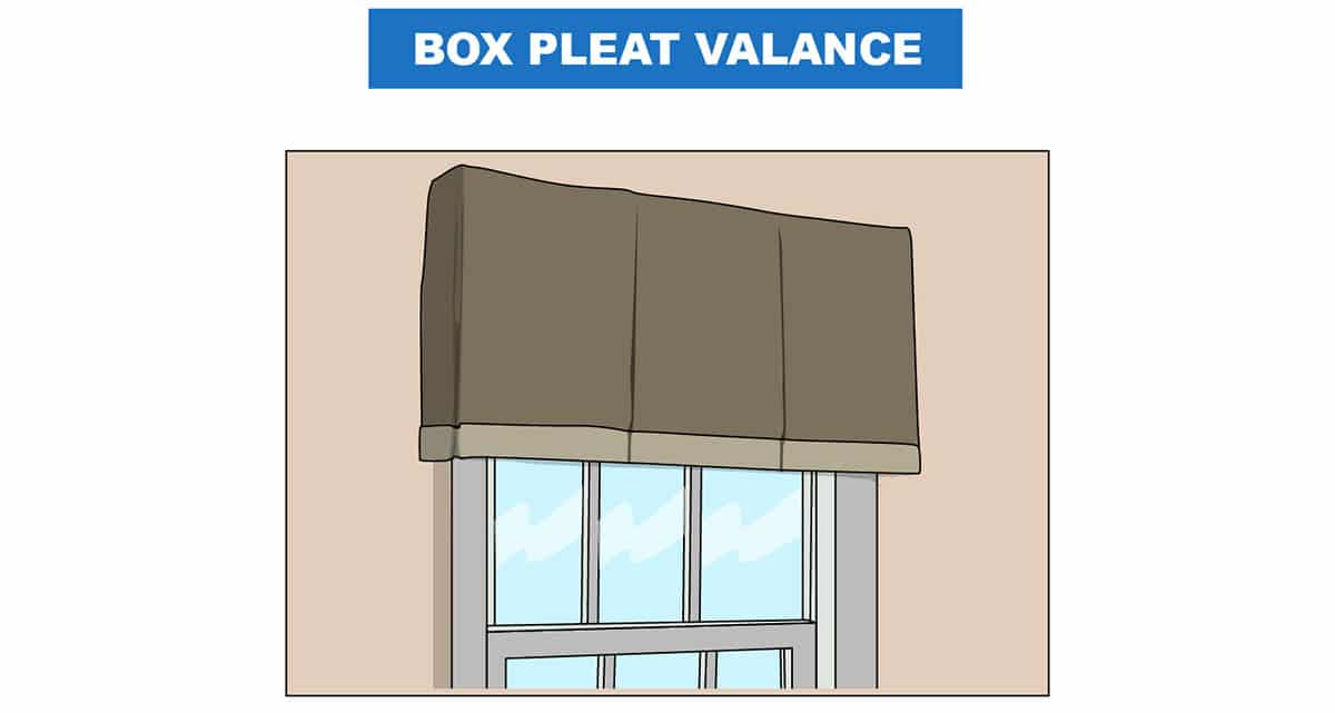 Box pleated valance