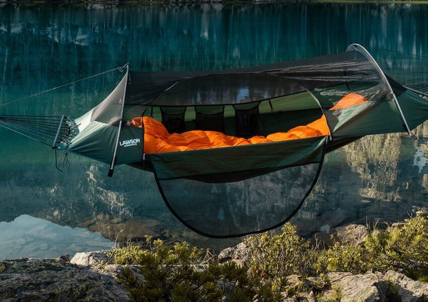 Camping bridge hammock and tent