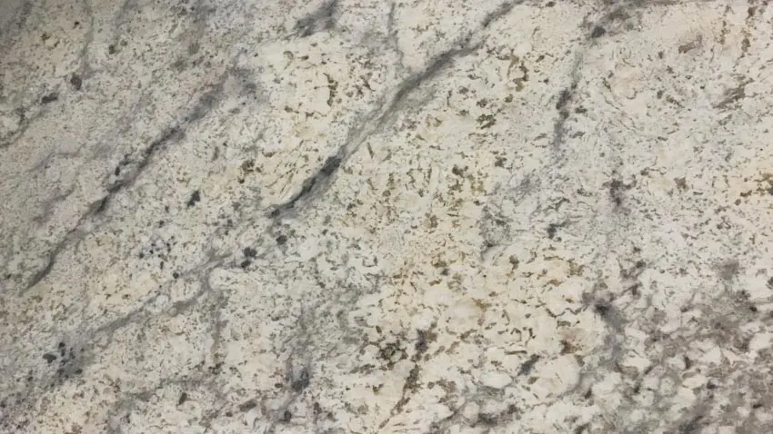 Close up of white ice granite