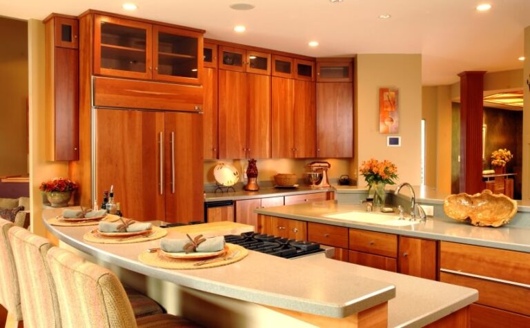 How To Lighten Up A Kitchen With Cherry Cabinets 