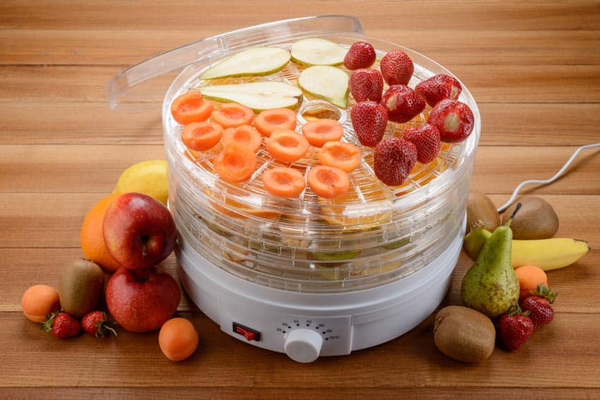 Food dehydrator on wooden counter