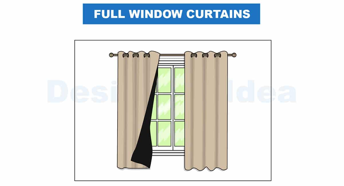 Full window curtains