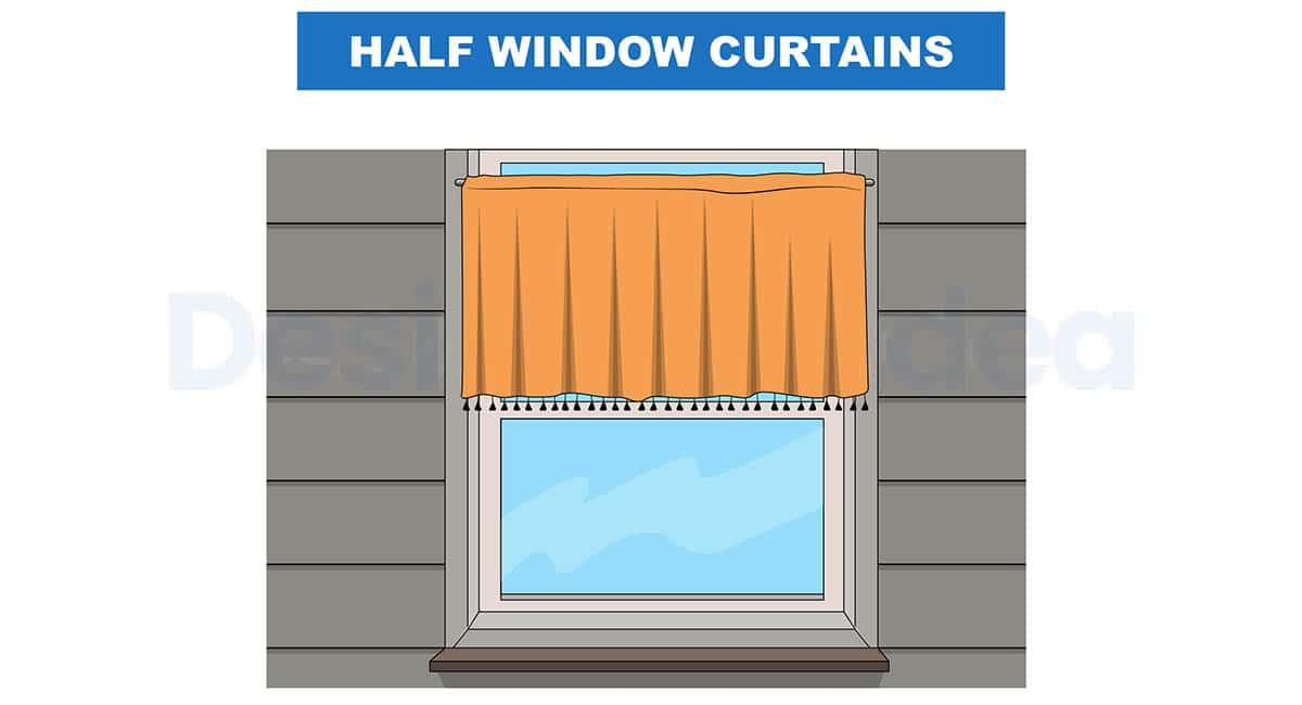 Half window curtains