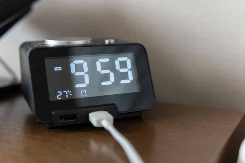 Nightstand with digital clock