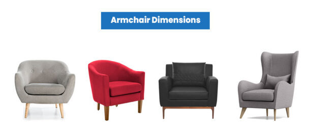 Armchair Dimensions Chair Sizes Guide   Armchair Dimensions 608x276 