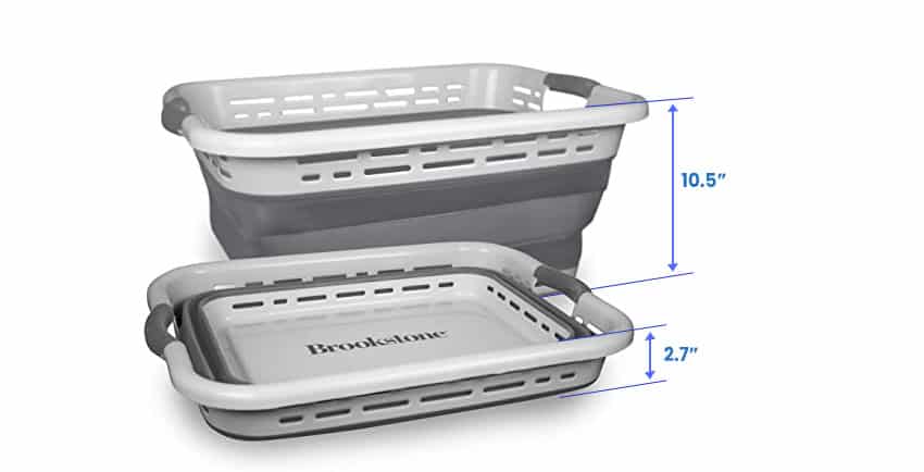 Collapsible basket for laundry