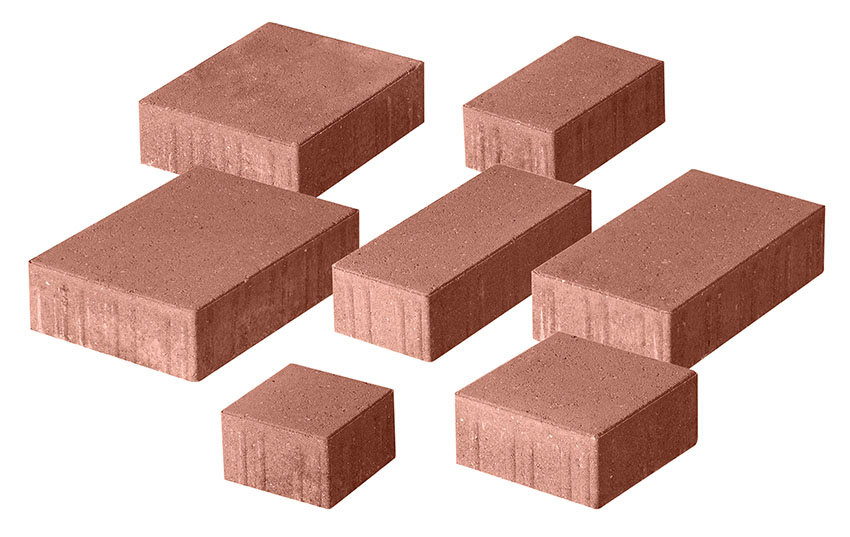 Different sizes of bricks