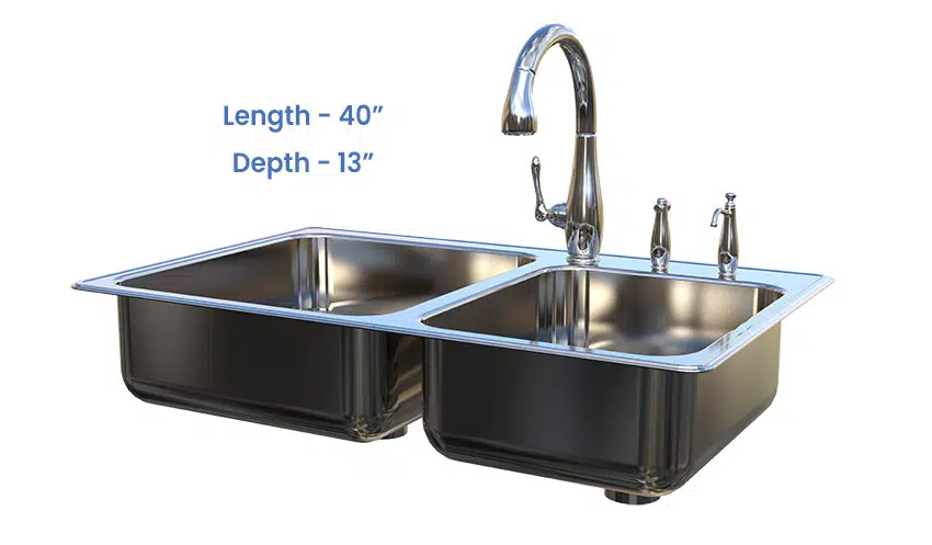 Double utility sink dimensions