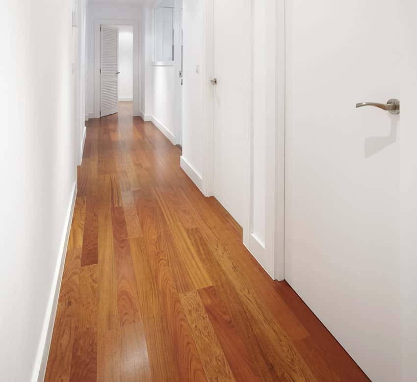 Hallway with wooden flooring