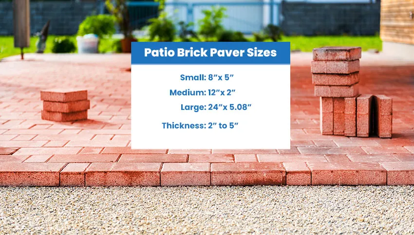 Patio Brick Paver Sizes