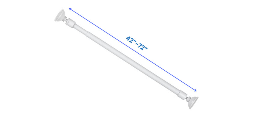 Standard Shower tension rod size