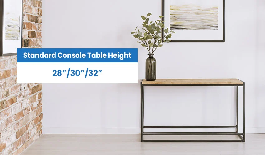 Standard console table height