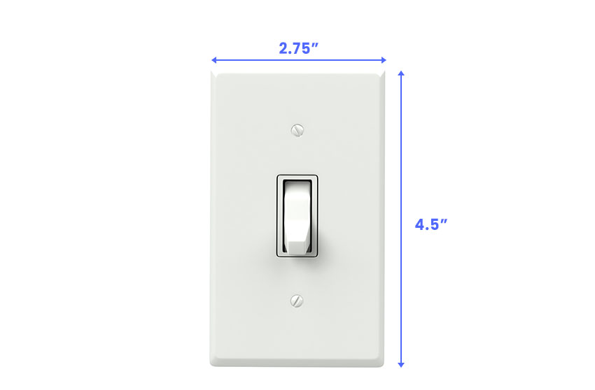 Standard light switch cover dimensions