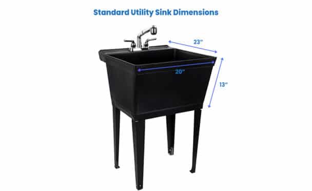 Standard Utility Sink Dimensions 608x372 