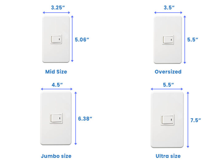 Light Switch Cover Dimensions (Plate Sizes)
