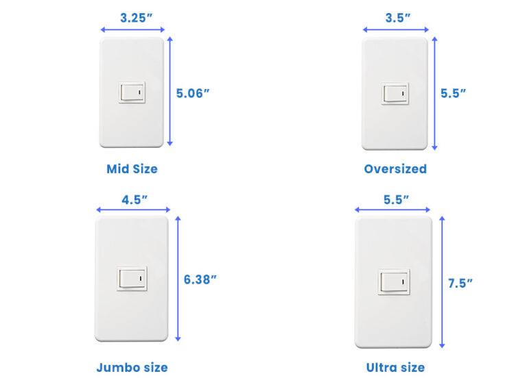 Light Switch Cover Dimensions (Plate Sizes)