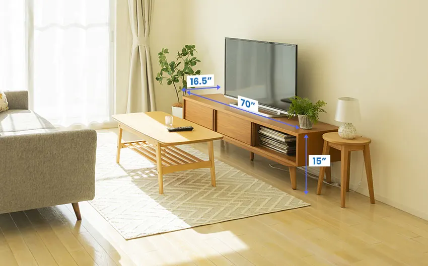 Tv console table dimensions