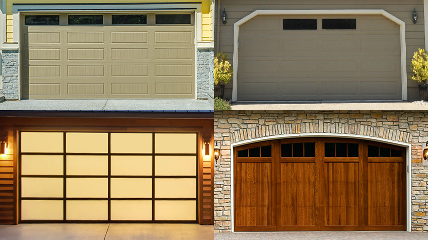 Types of garage door panels