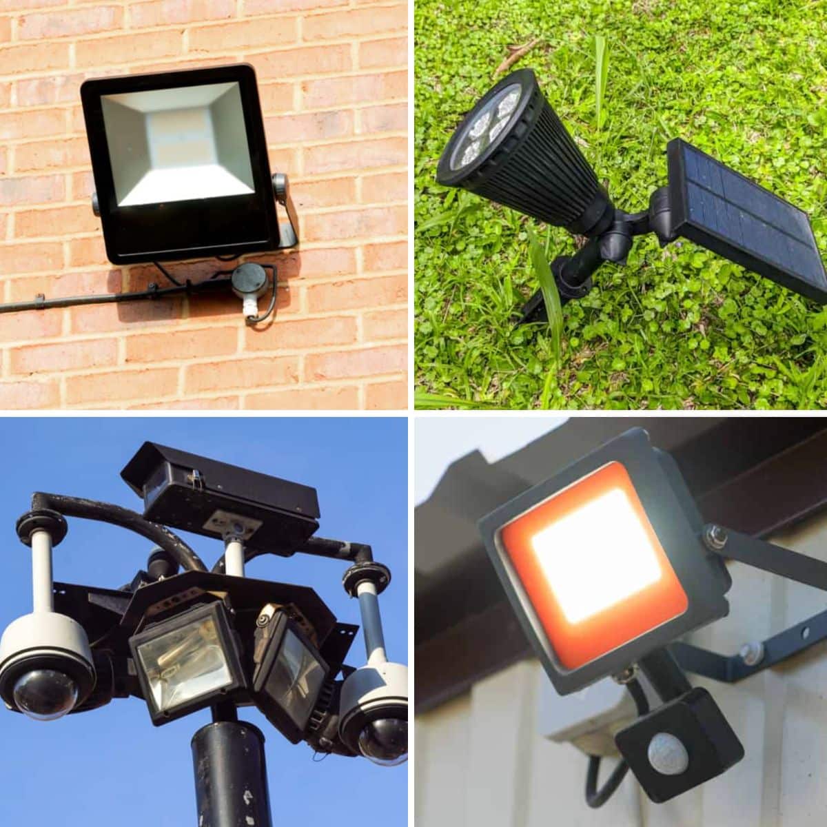 different types of flood lights