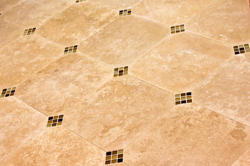 French octagonal limestone tile pattern