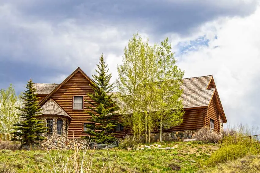 Front side of a large cabin