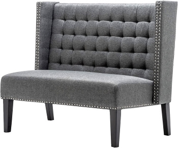 Grey modern settee bench
