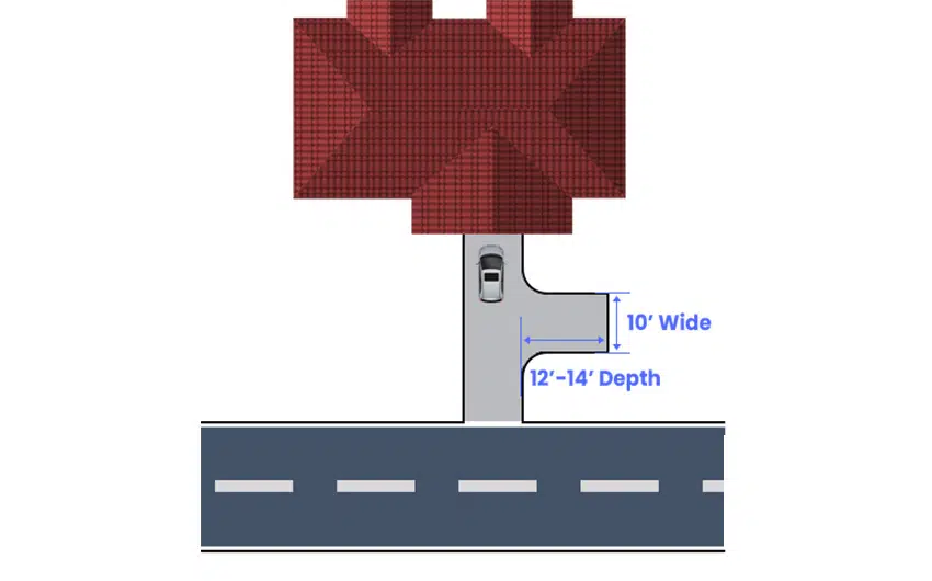 Driveway turnaround dimensions